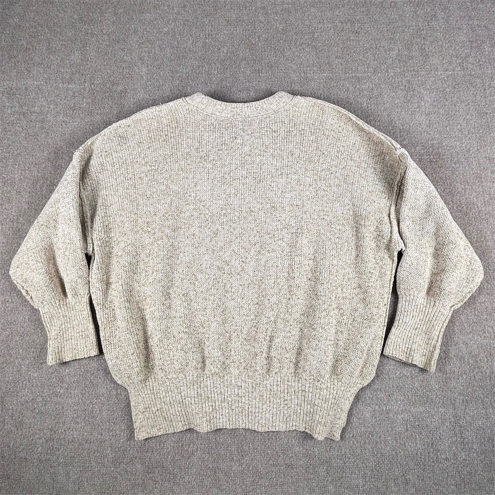 Abercrombie & Fitch Sweater Men's M Oatmeal Heather Knit Crewneck Pullover‎ - Picture 2 of 6